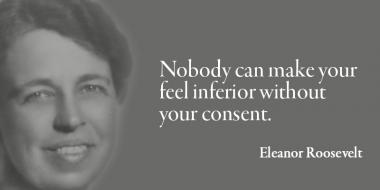 Portrait link to Eleanor Roosevelt's biography in WhosWho.De
