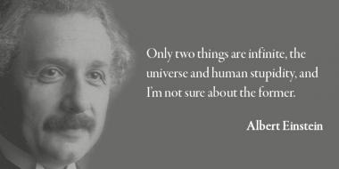 Portrait link to Albert Einstein's biography as Nobel Physics Prize winner